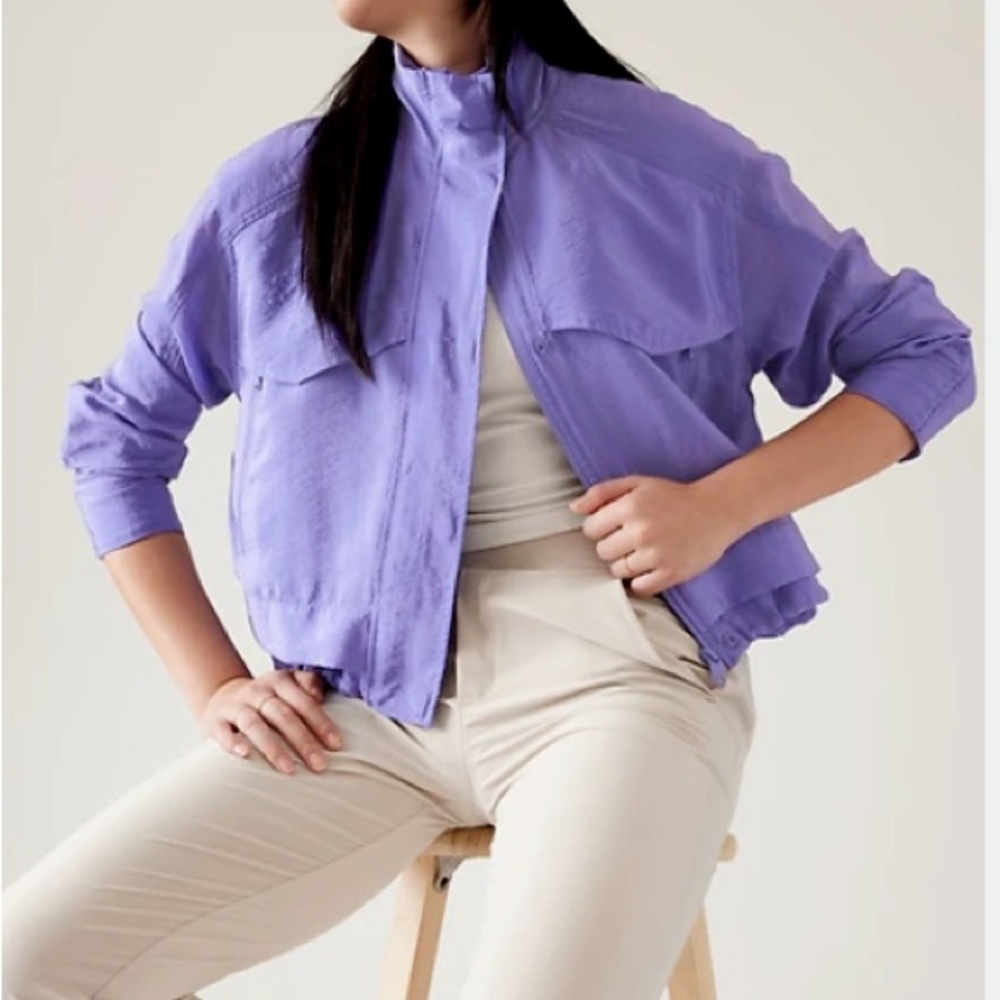 Athleta Arrival Windbreaker Jacket in Periwinkle